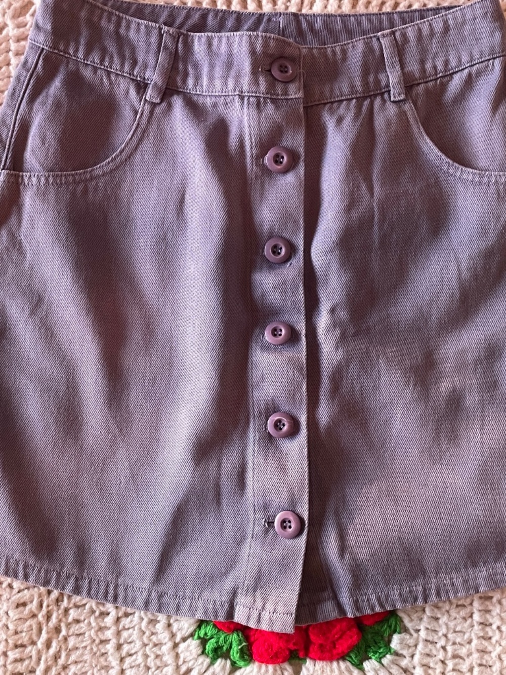 Lavender Jungmaven Mini Skirt, Small